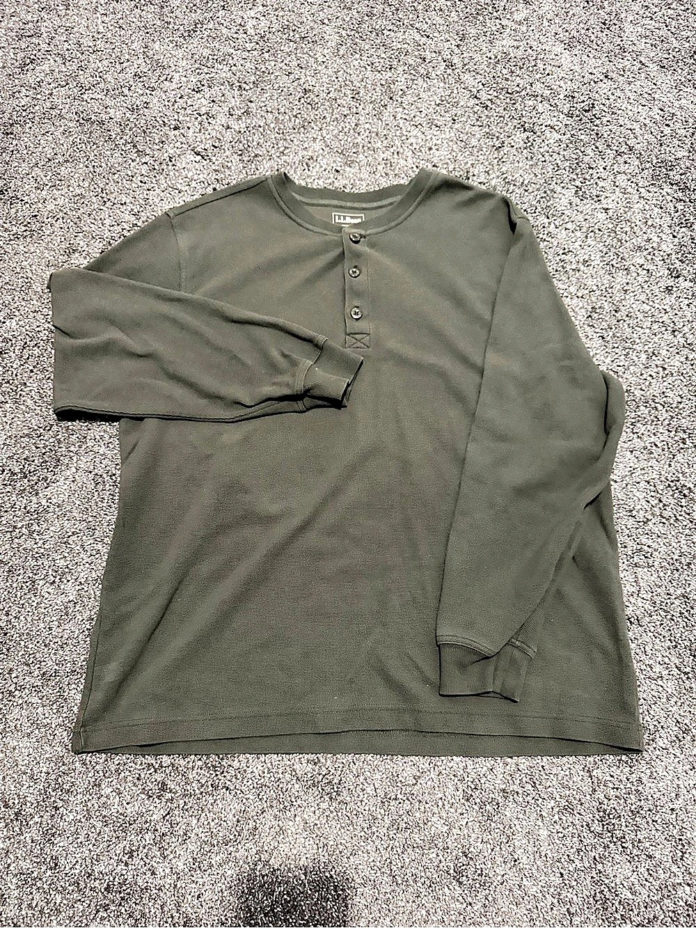 L.L.Bean Men's Mini-Waffle Henley, Long-Sleeve Traditional Fit